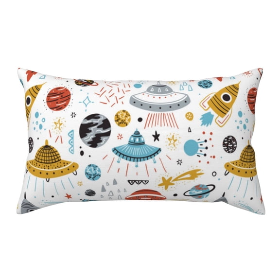 Rateoe Standard Pillowcases 20x36 Inches Cartoon Space Pattern Printed Pillow Covers with Envelope Closure(Pillows are not Included)