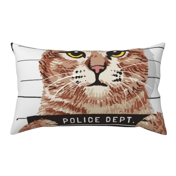 Rateoe Standard Pillowcases 20x36 Inches Cat Holding Mugshot Sign Pattern Printed Pillow Covers with Envelope Closure(Pillows are not Included)