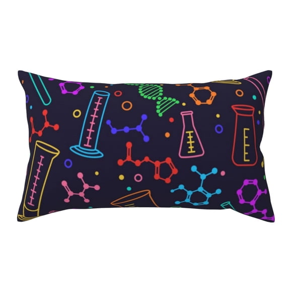Rateoe Standard Pillowcases 20x36 Inches Chemistry Science Pattern Printed Pillow Covers with Envelope Closure(Pillows are not Included)