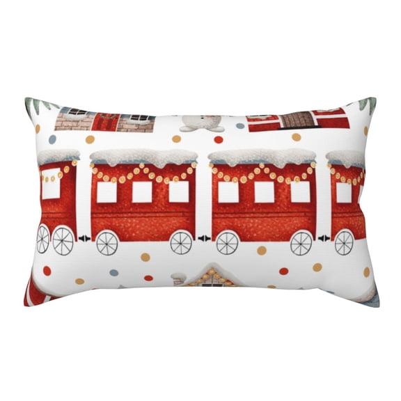 Rateoe Standard Pillowcases 20x36 Inches Christmas Houses Pattern Printed Pillow Covers with Envelope Closure(Pillows are not Included)