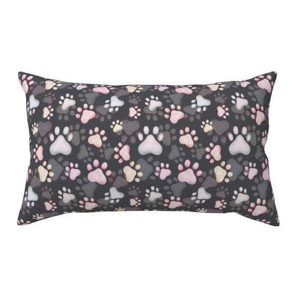 Rateoe Standard Pillowcases 20x36 Inches Colorful Paws Of Dog Pattern Printed Pillow Covers with Envelope Closure(Pillows are not Included)