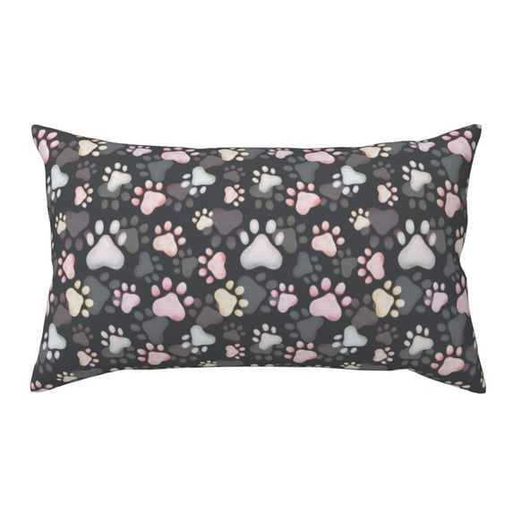 Rateoe Standard Pillowcases 20x36 Inches Colorful Paws Of Dog Pattern Printed Pillow Covers with Envelope Closure(Pillows are not Included)