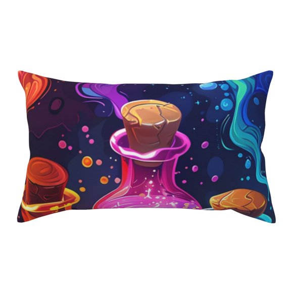 Rateoe Standard Pillowcases 20x36 Inches Colorful Potion Bottles Magic Pattern Printed Pillow Covers with Envelope Closure(Pillows are not Included)