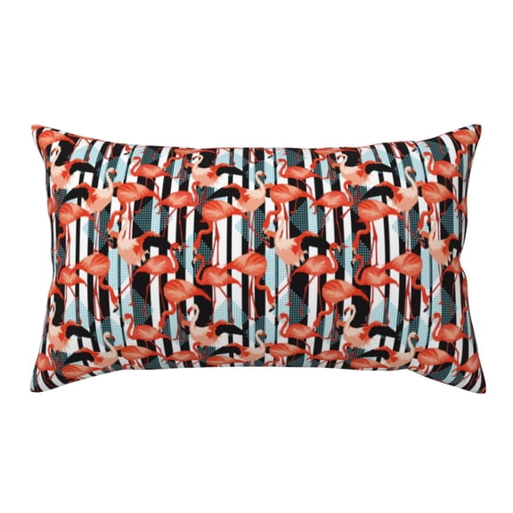Rateoe Standard Pillowcases 20x36 Inches Cool Flamingo Pattern Printed Pillow Covers with Envelope Closure(Pillows are not Included)