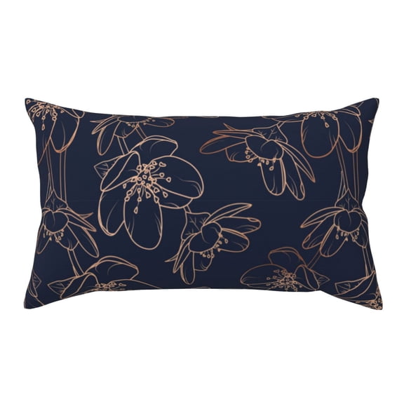 Rateoe Standard Pillowcases 20x36 Inches Copper-Gold Gloss Outline Cherry Pattern Printed Pillow Covers with Envelope Closure(Pillows are not Included)