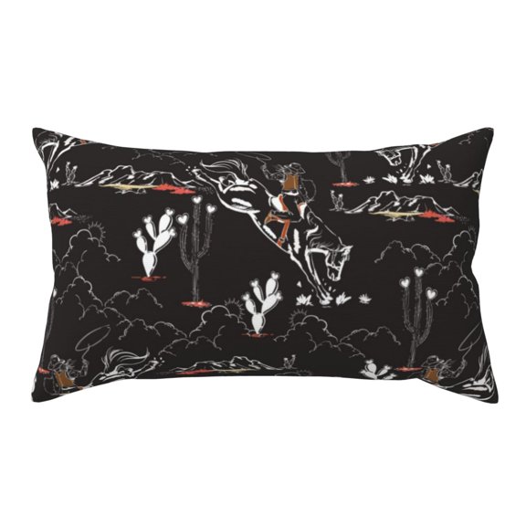 Rateoe Standard Pillowcases 20x36 Inches Cowgirl In Desert Pattern Printed Pillow Covers with Envelope Closure(Pillows are not Included)