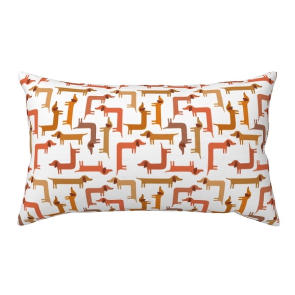 Rateoe Standard Pillowcases 20x36 Inches Dachshund Dog Pattern Printed Pillow Covers with Envelope Closure(Pillows are not Included)