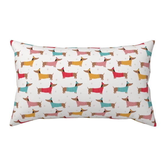 Rateoe Standard Pillowcases 20x36 Inches Dachshund Dog Puppy Pattern Printed Pillow Covers with Envelope Closure(Pillows are not Included)