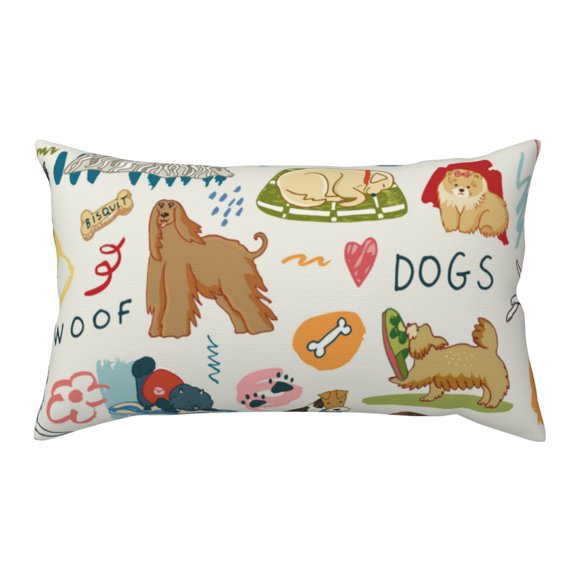 Rateoe Standard Pillowcases 20x36 Inches Dogs Funny Pets Pattern Printed Pillow Covers with Envelope Closure(Pillows are not Included)