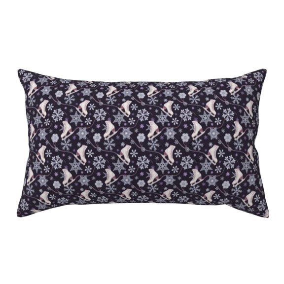 Rateoe Standard Pillowcases 20x36 Inches Elegant ice skates snowflakes A Pattern Printed Pillow Covers with Envelope Closure(Pillows are not Included)