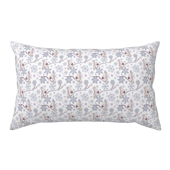Rateoe Standard Pillowcases 20x36 Inches Elegant ice skates snowflakes Pattern Printed Pillow Covers with Envelope Closure(Pillows are not Included)