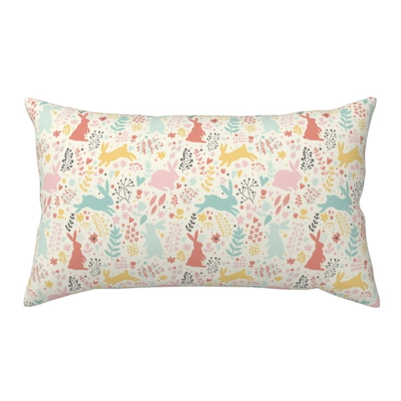 Rateoe Standard Pillowcases 20x36 Inches Fall Rabbit Pattern Printed Pillow Covers with Envelope Closure(Pillows are not Included)