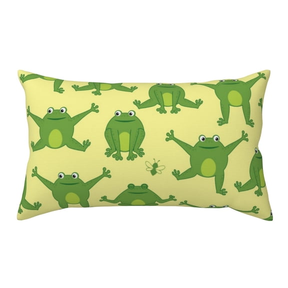 Rateoe Standard Pillowcases 20x36 Inches Funny Frogs Pattern Printed Pillow Covers with Envelope Closure(Pillows are not Included)