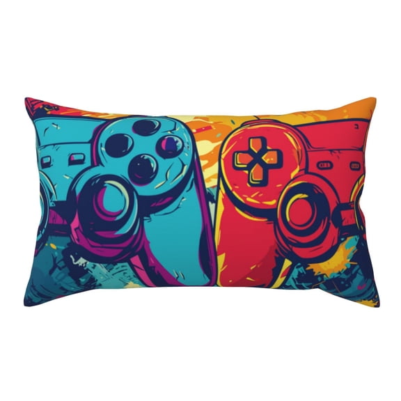 Rateoe Standard Pillowcases 20x36 Inches Gaming Pattern Printed Pillow Covers with Envelope Closure(Pillows are not Included)