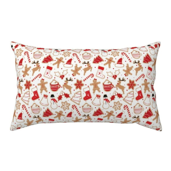 Rateoe Standard Pillowcases 20x36 Inches Gingerbread Holiday Sweets Pattern Printed Pillow Covers with Envelope Closure(Pillows are not Included)