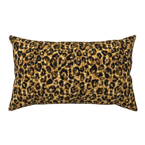 Rateoe Standard Pillowcases 20x36 Inches Gold Glitter Leopard Pattern Printed Pillow Covers with Envelope Closure(Pillows are not Included)