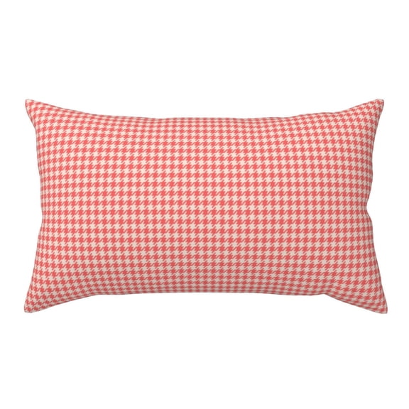 Rateoe Standard Pillowcases 20x36 Inches Houndstooth With Red And White Pattern Printed Pillow Covers with Envelope Closure(Pillows are not Included)