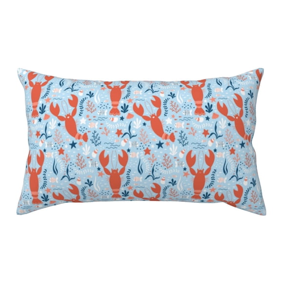 Rateoe Standard Pillowcases 20x36 Inches Lobsters Pattern Printed Pillow Covers with Envelope Closure(Pillows are not Included)