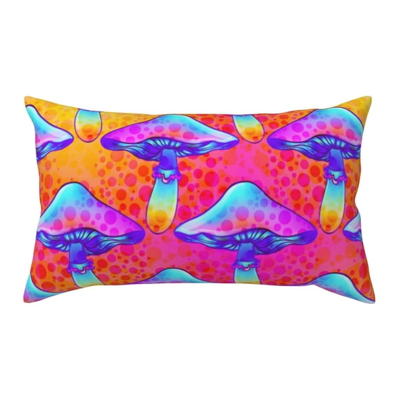 Rateoe Standard Pillowcases 20x36 Inches Magic Mushrooms Pattern Printed Pillow Covers with Envelope Closure(Pillows are not Included)