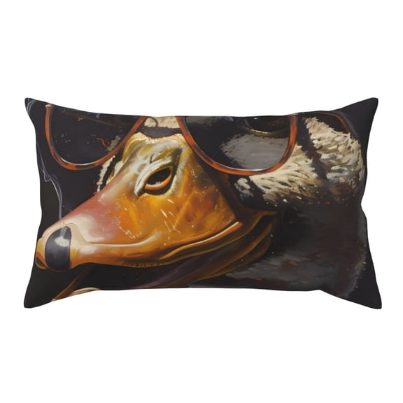 Rateoe Standard Pillowcases 20x36 Inches Modern Funny Duck Pattern Printed Pillow Covers with Envelope Closure(Pillows are not Included)
