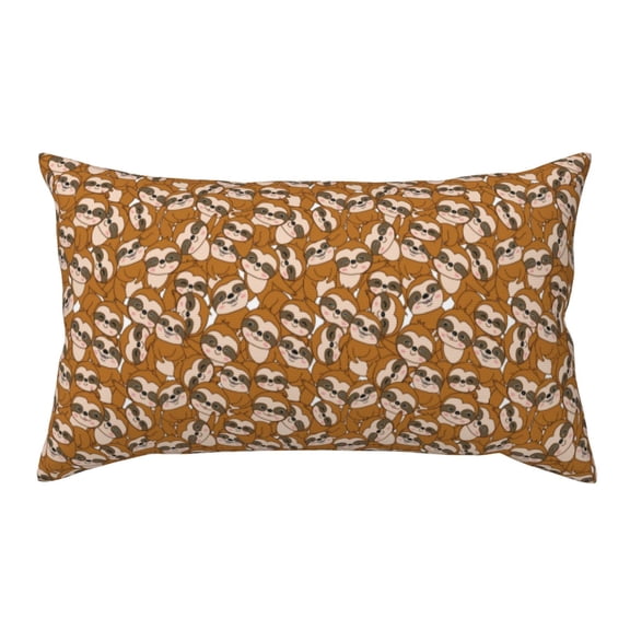 Rateoe Standard Pillowcases 20x36 Inches Monkey Sloth Pattern Printed Pillow Covers with Envelope Closure(Pillows are not Included)