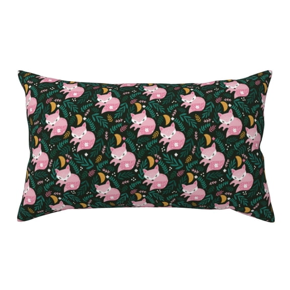 Rateoe Standard Pillowcases 20x36 Inches Pink Sleeping Fox Pattern Printed Pillow Covers with Envelope Closure(Pillows are not Included)