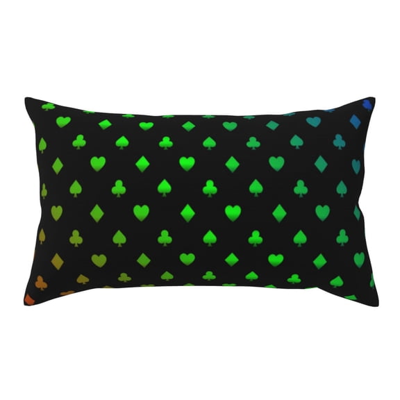 Rateoe Standard Pillowcases 20x36 Inches Poker Shapes Pattern Printed Pillow Covers with Envelope Closure(Pillows are not Included)