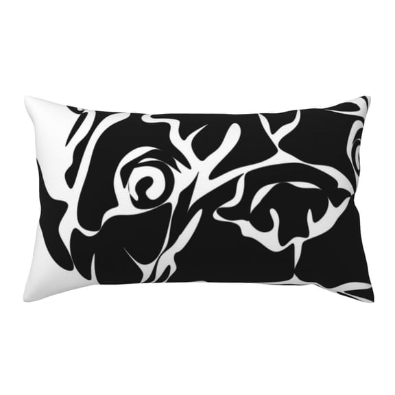 Rateoe Standard Pillowcases 20x36 Inches Red Heart And Puppy Of Bulldog Pattern Printed Pillow Covers with Envelope Closure(Pillows are not Included)