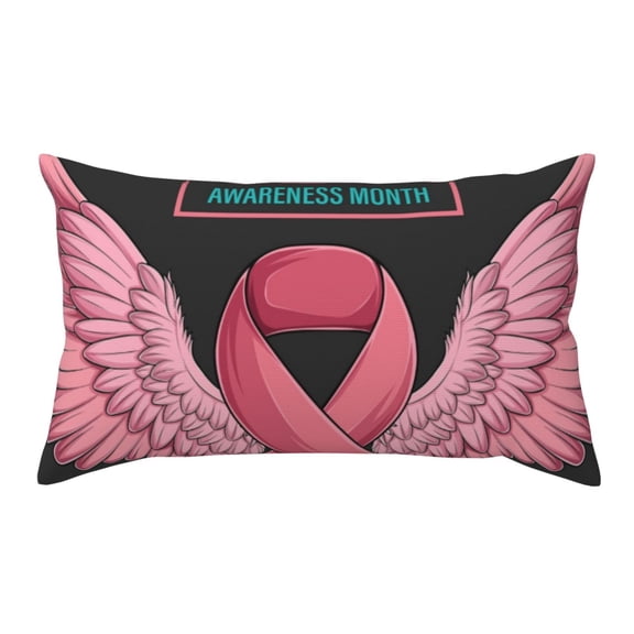 Rateoe Standard Pillowcases 20x36 Inches Ribbon With Angel Wings Pattern Printed Pillow Covers with Envelope Closure(Pillows are not Included)
