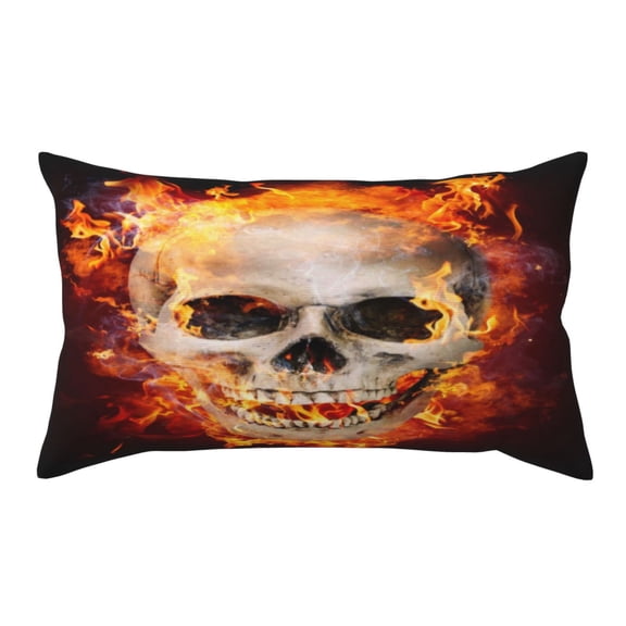 Rateoe Standard Pillowcases 20x36 Inches Satanic Skull Pattern Printed Pillow Covers with Envelope Closure(Pillows are not Included)