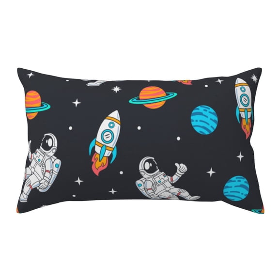 Rateoe Standard Pillowcases 20x36 Inches Space Pattern Printed Pillow Covers with Envelope Closure(Pillows are not Included)