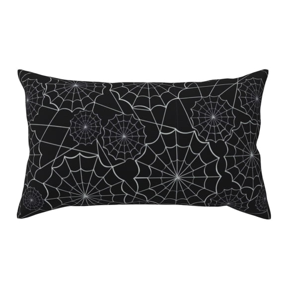 Rateoe Standard Pillowcases 20x36 Inches Spider Web Black Pattern Printed Pillow Covers with Envelope Closure(Pillows are not Included)