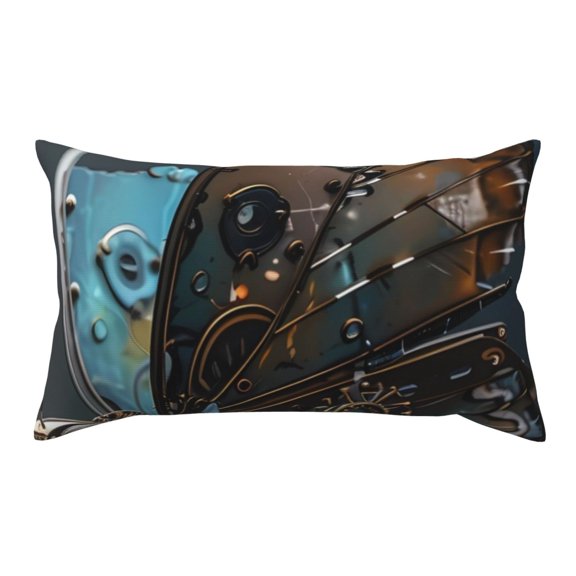 Rateoe Standard Pillowcases 20x36 Inches Steampunk Mechanical Butterfly Pattern Printed Pillow Covers with Envelope Closure(Pillows are not Included)