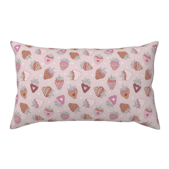 Rateoe Standard Pillowcases 20x36 Inches Strawberry Cake Pattern Printed Pillow Covers with Envelope Closure(Pillows are not Included)