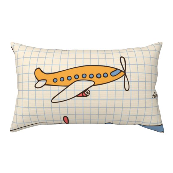 Rateoe Standard Pillowcases 20x36 Inches Striped Vintage Planes Pattern Printed Pillow Covers with Envelope Closure(Pillows are not Included)