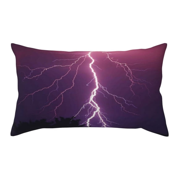 Rateoe Standard Pillowcases 20x36 Inches Thunderstorm Violet Purple Pattern Printed Pillow Covers with Envelope Closure(Pillows are not Included)