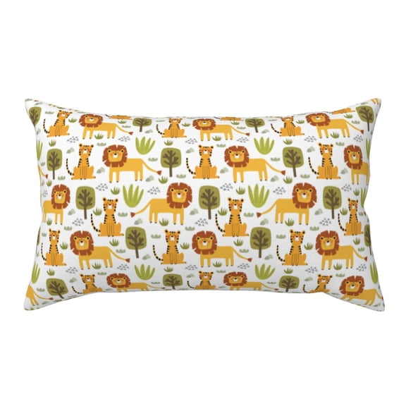 Rateoe Standard Pillowcases 20x36 Inches Tiger Lion Pattern Printed Pillow Covers with Envelope Closure(Pillows are not Included)