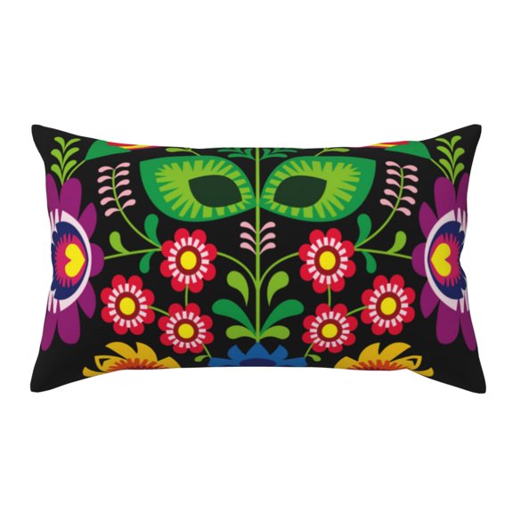 Rateoe Standard Pillowcases 20x36 Inches Traditional Floral Polish Pattern Printed Pillow Covers with Envelope Closure(Pillows are not Included)