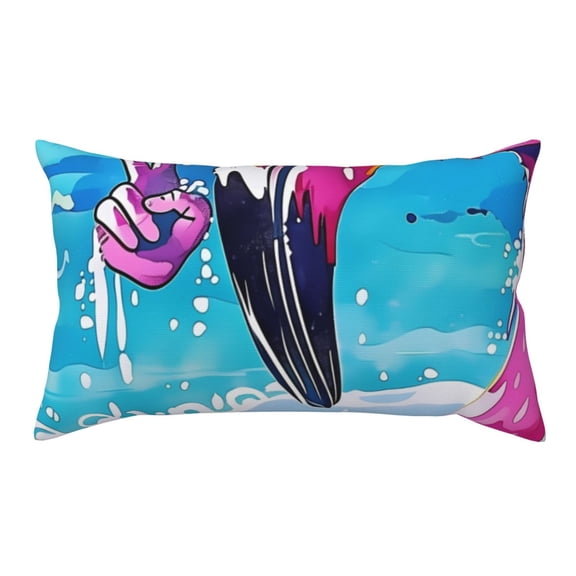 Rateoe Standard Pillowcases 20x36 Inches Tropical Flamingo Summer Pattern Printed Pillow Covers with Envelope Closure(Pillows are not Included)