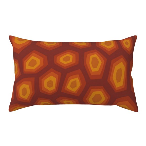 Rateoe Standard Pillowcases 20x36 Inches Turtle Shell Pattern Printed Pillow Covers with Envelope Closure(Pillows are not Included)