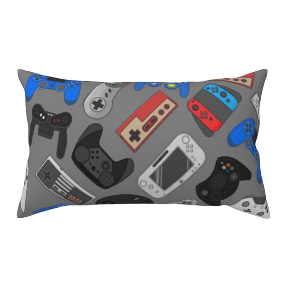 Rateoe Standard Pillowcases 20x36 Inches Video Game Pattern Printed Pillow Covers with Envelope Closure(Pillows are not Included)