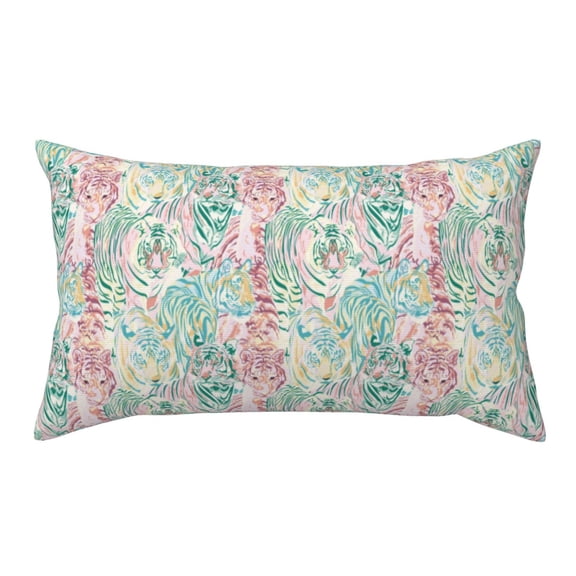 Rateoe Standard Pillowcases 20x36 Inches Watercolor Tiger Pattern Printed Pillow Covers with Envelope Closure(Pillows are not Included)