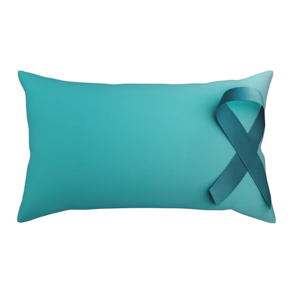 Rateoe Standard Pillowcases 20x36 Inches a Teal Ribbonin Pattern Printed Pillow Covers with Envelope Closure(Pillows are not Included)