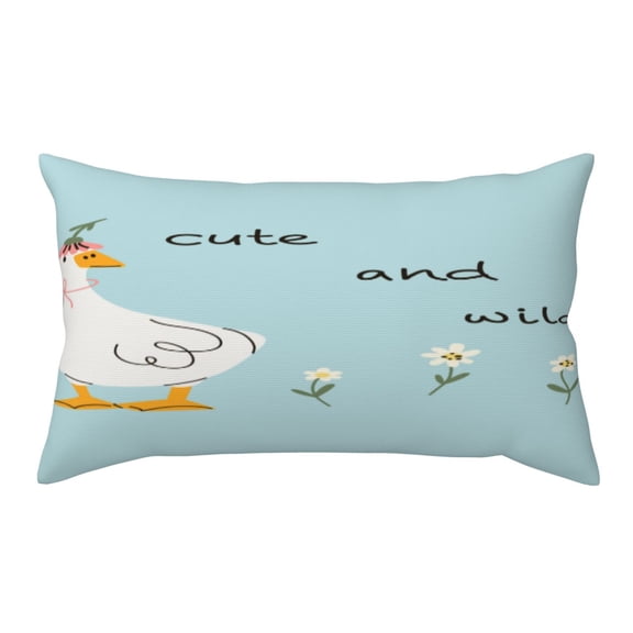 Rateoe Standard Pillowcases 20x36 Inches funny goose Pattern Printed Pillow Covers with Envelope Closure(Pillows are not Included)
