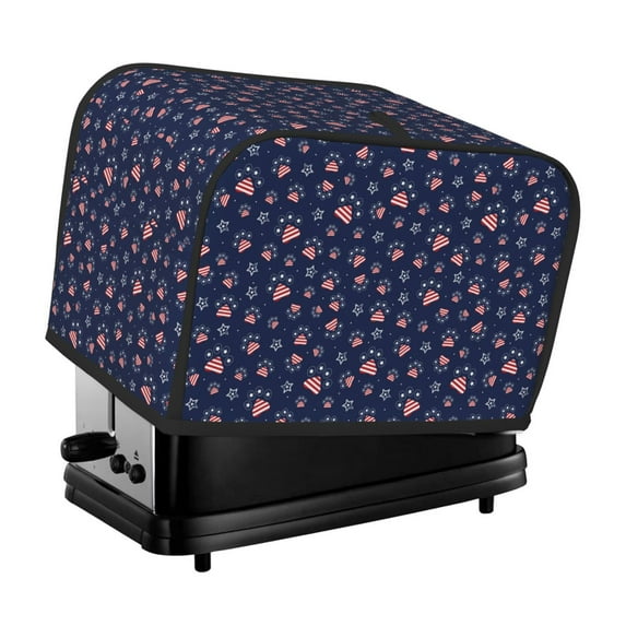 Rateoe Star Dog Paw Pattern Toaster Covers 2 Slice Wide Slot,Bread Machine Cover,Bread Dust Cover & Fingerprint Protection,Appliance Covers