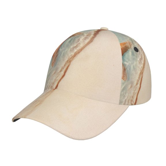 Rateoe Starfish On The Sand Beach Pattern Baseball Cap Outdoor Cap Mountain Dad Hat - Unstructured Soft Cotton Cap-Adjustable UV Protection Cap