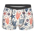 thumbnail image 1 of Rateoe Starfish Shell Mens Boxer Briefs Poly Spandex Performance Boxer Briefs Underwear Hem Boxer Briefs - Large, 1 of 8