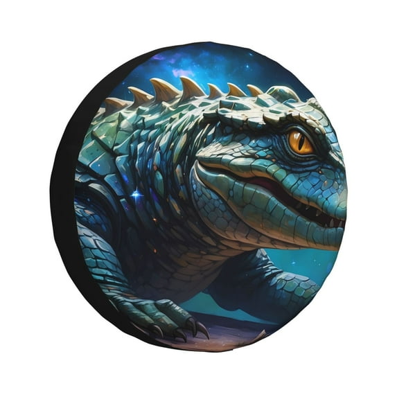 Rateoe Starry Sky Colorful Crocodile A Pattern Tire Cover Wheel Protectors Weatherproof Wheel Covers Universal Fit for Trailer Rv SUV Truck Camper Travel Trailers Accessories-16 inch