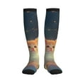thumbnail image 1 of Rateoe Starry Sky Constellation Cat Compression Socks for Women and Men 20-30mmHg-Circulation Support Socks Knee High Nurse Pregnant Running Medical and Travel Athletic, 1 of 7