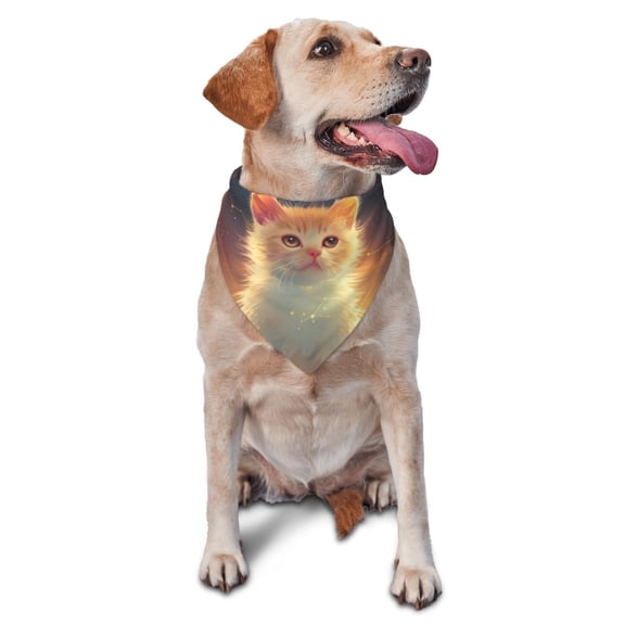 Rateoe Starry Sky Constellation Cat Drawing Dog Bandanas Washable Cotton Triangle Cat Scarfs ,Pet Scarf for Small Medium Large Dogs and Cats